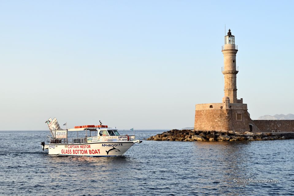 Chania Town: Glass-Bottom Boat Cruise to Thodorou & Lazareta - Boat Cruise Experience Details