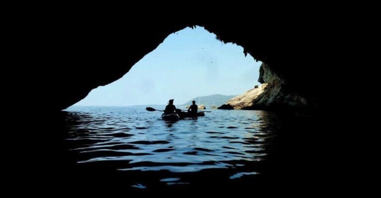 From Agios Ioannis Beach: Kayak Day Trip to Papanikolis Cave