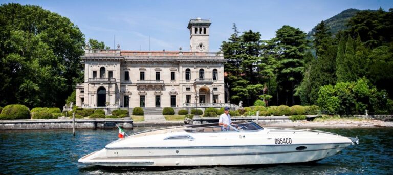 Full Day Grand Tour, on a Speedboat at Lake Como