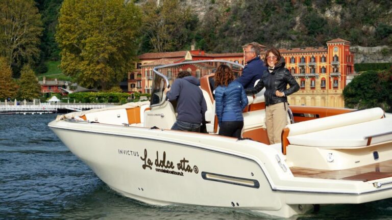 Lake Como: Varenna Private Tour 4 Hours Invictus Boat