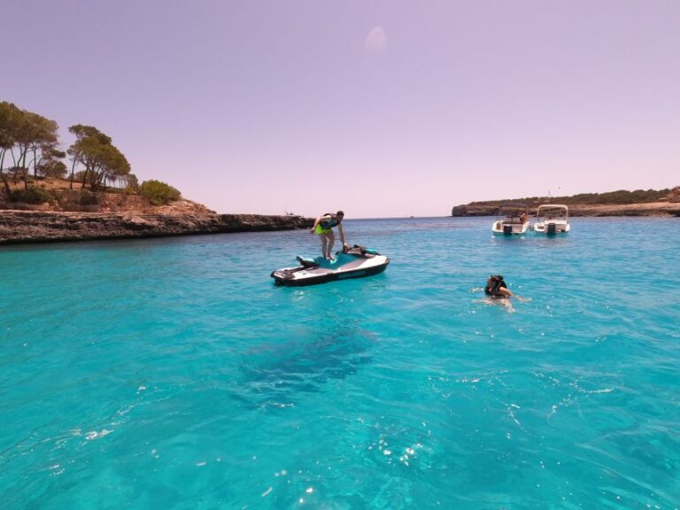 Mallorca: Caló Des Moro Jetski and Caves Tour