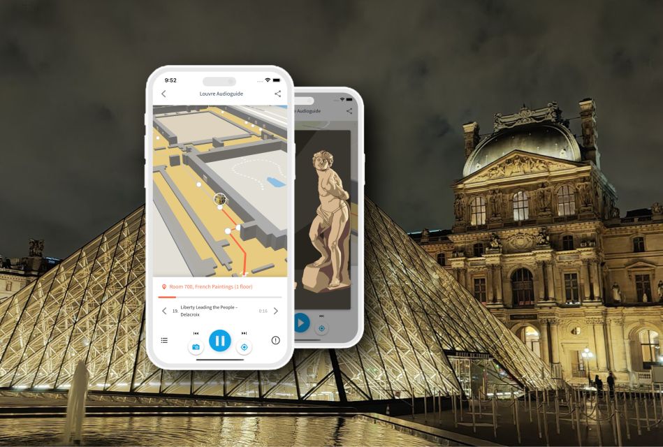 Paris: Audio Guide of the Louvre in French in Mobile App - Explore the Louvre With Ease