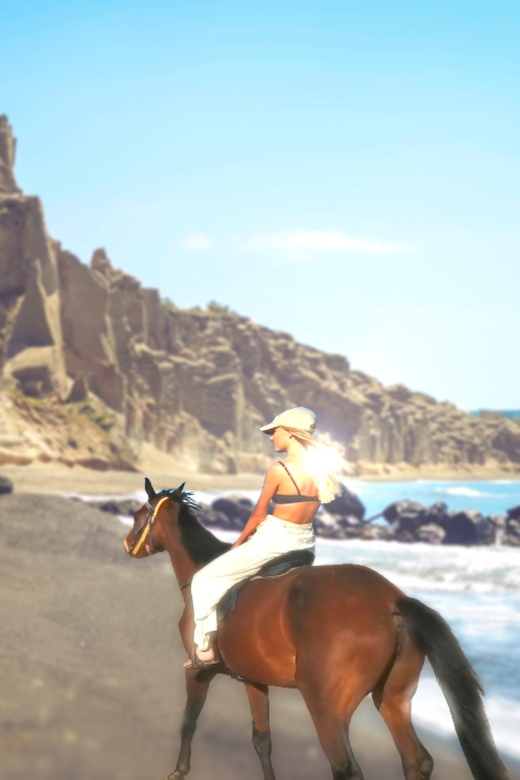 Santorini: Horseback Riding Tour on the Beach 1.5 Hours