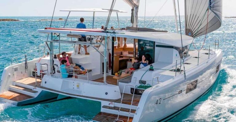 Santorini: Private Luxury Catamaran Cruise With Greek Meal