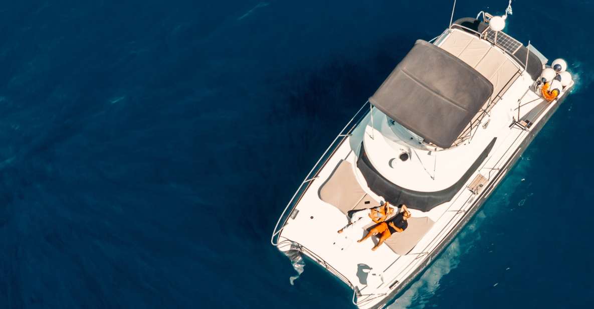 Santorini: Caldera Private Power Catamaran Cruise - Highlights