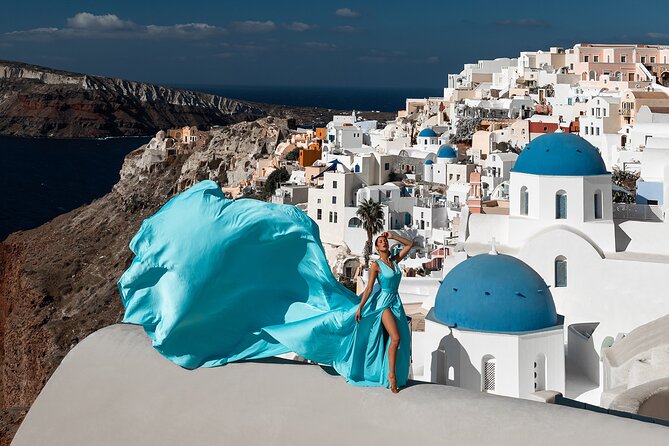 Santorini Flying Dress Photo - Photo Shoot Package Inclusions