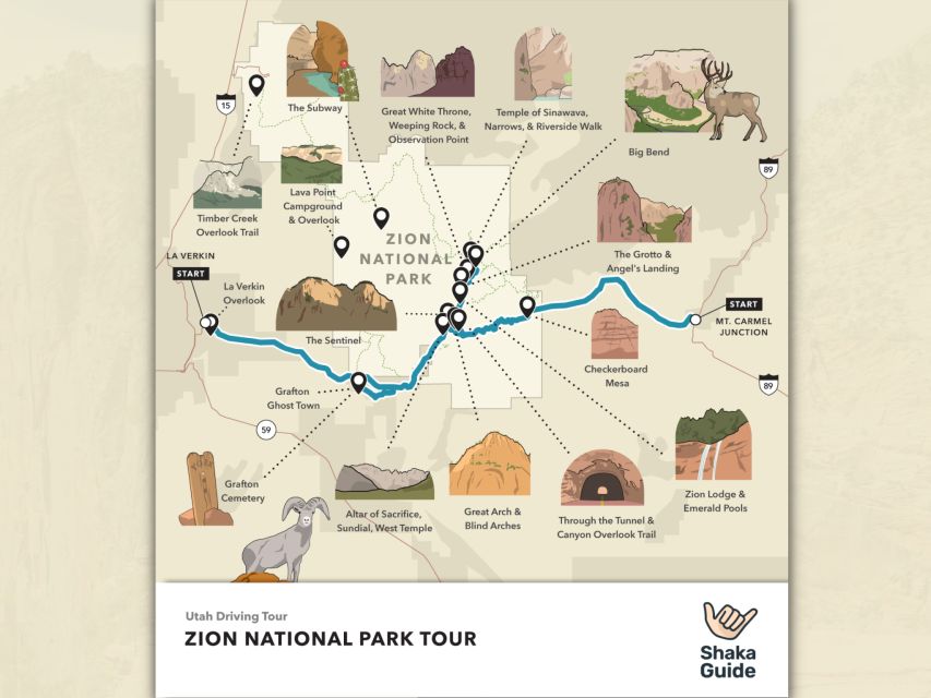 Zion National Park: Self-Guided Audio Tour - Itinerary