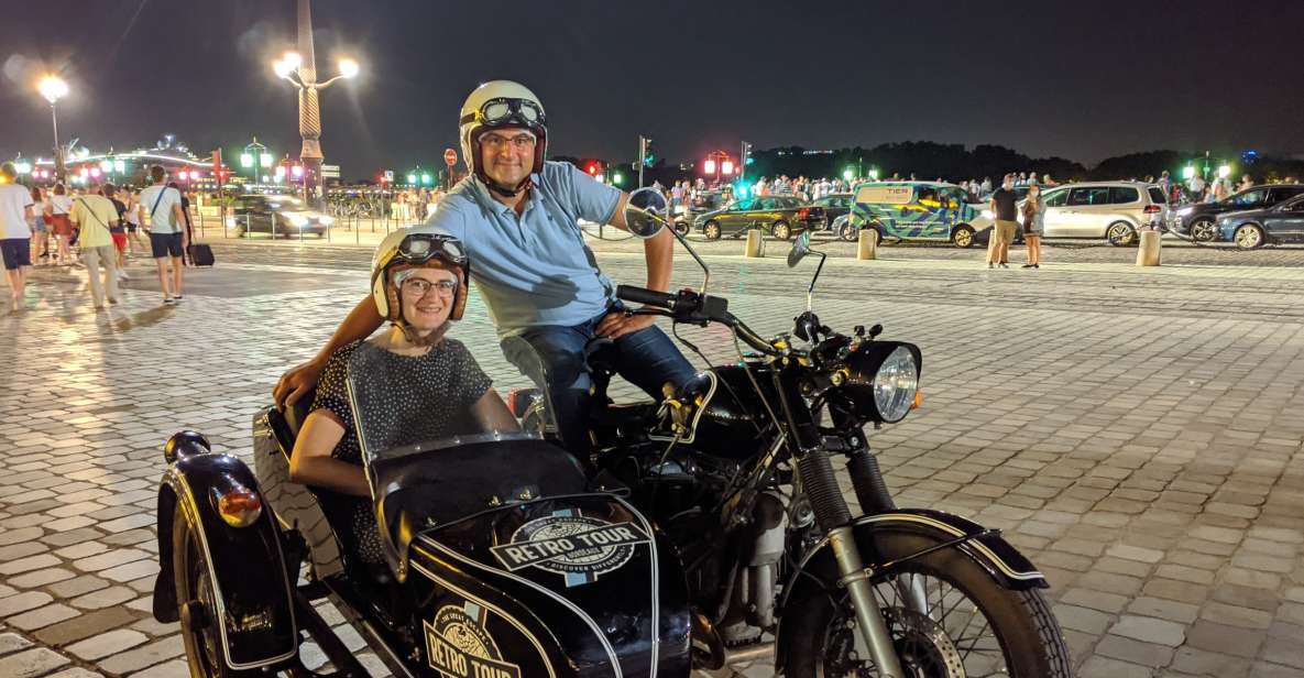 Bordeaux: Nighttime Sidecar Tour With Wine Tasting - Itinerary