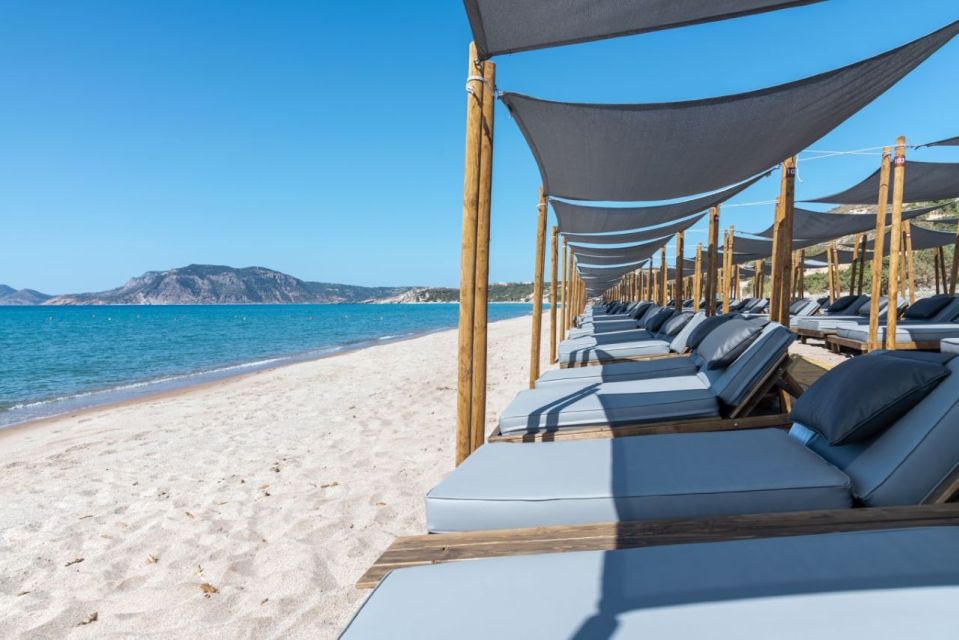 Kos: Diamond Beach Day With Transfers and Sun Lounge - Language and Inclusions