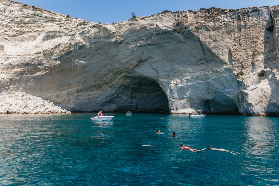 Milos: Kleftiko Cruise With Meal, Drinks and Photos at Sykia - Language and Accessibility