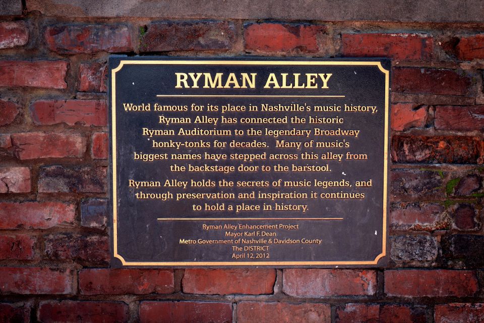 Nashville: Music History Guided Walking Tour - Itinerary Highlights