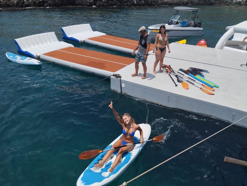 Rhodes: Boat Cruise With Food, Drinks, SUP, Kayak & Swimming - Duration and Cancellation Policy