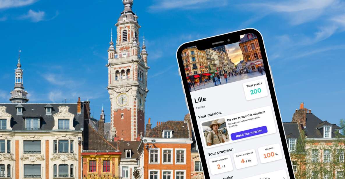 Lille: City Exploration Game and Tour on Your Phone - Uncover Fun Facts and Quizzes