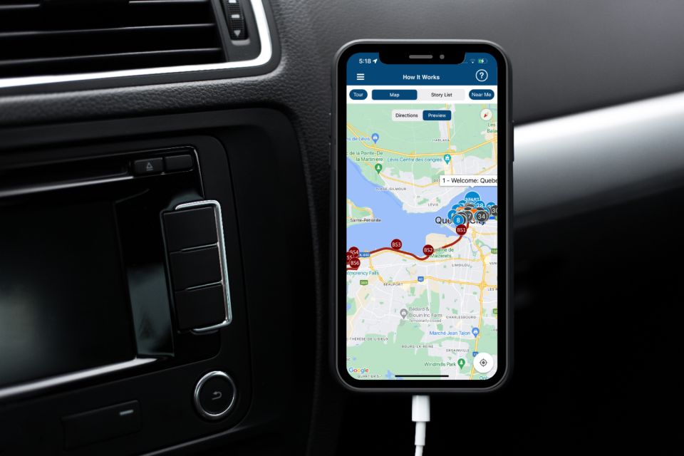 Quebec: Self-Guided Driving Audio Tour App - Meeting Point