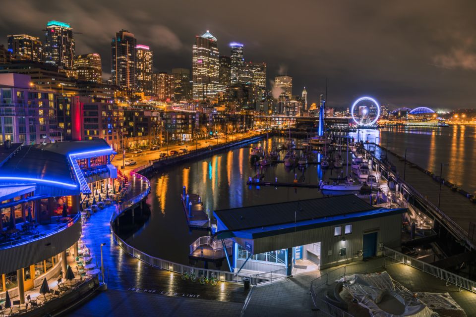 Seattle: Scenic Night Tour With Space Needle & Skywheel - Space Needle Experience