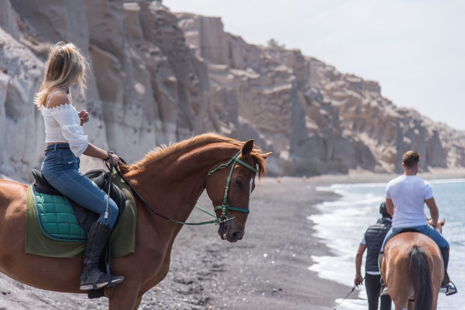 Santorini: Horse Riding Trip to Black Sandy Beach - What to Bring