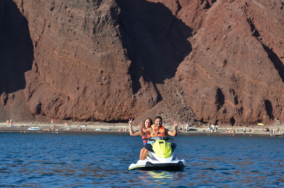 Santorini:Volcanic Beaches Cruise With Jet Ski - Directions to Red Beach