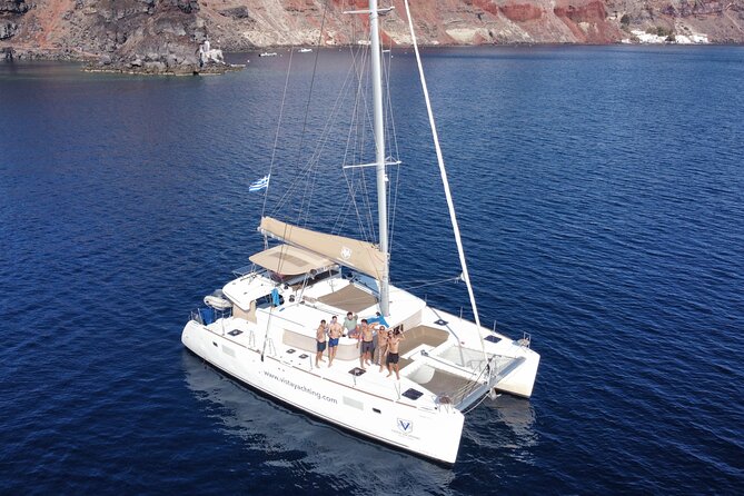 Santorini Platinum Catamaran Cruise With Meal, BBQ and Open Bar - Sunset and Sea Adventures
