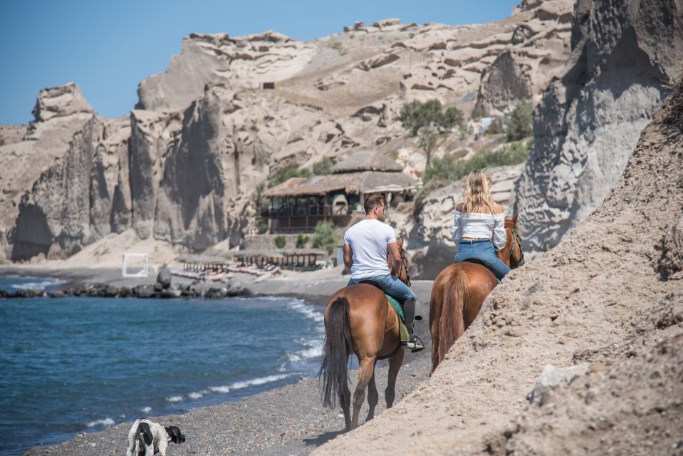 Santorini: Horse Riding Trip to Black Sandy Beach - Common questions