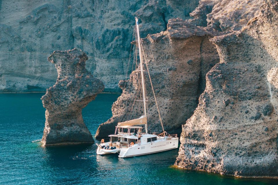 Santorini: Luxury Sunset Cruise, Dinner, Drinks & Transfers - Booking Information