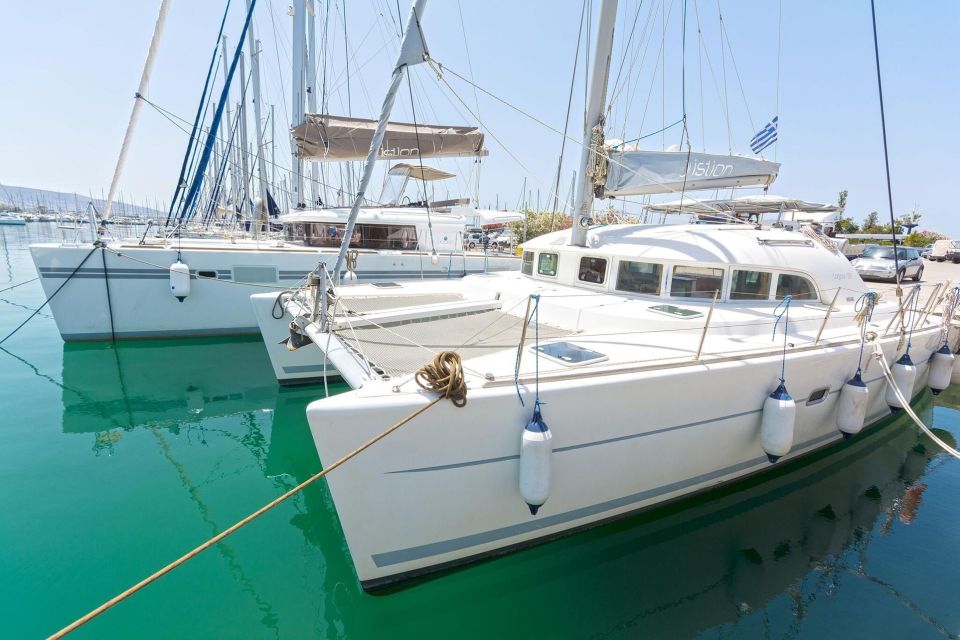 Mykonos: Rhenia Island Catamaran Cruise With Meal and Drinks - Key Points