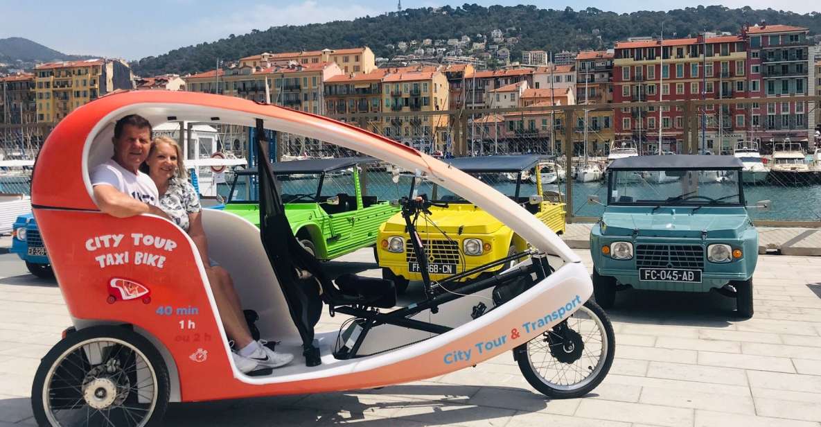 Nice: Guided Tour by Electrically Assisted Velotaxi. - Key Points
