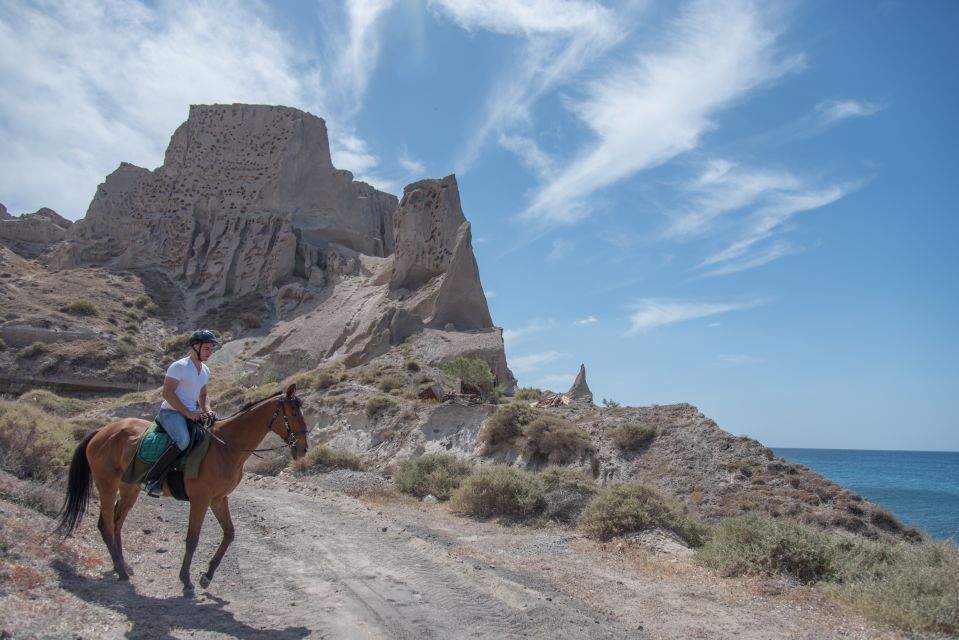 Santorini: Horse Riding Trip to Black Sandy Beach - Key Points