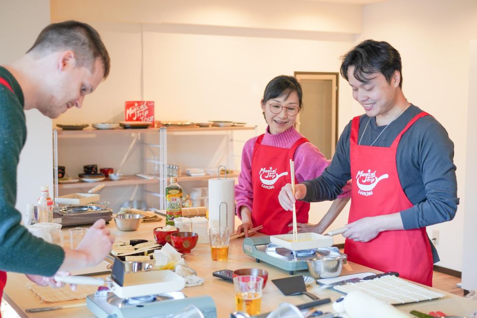 Sushi & Sake Tasting Cooking Class Supermarket Visit - Key Points