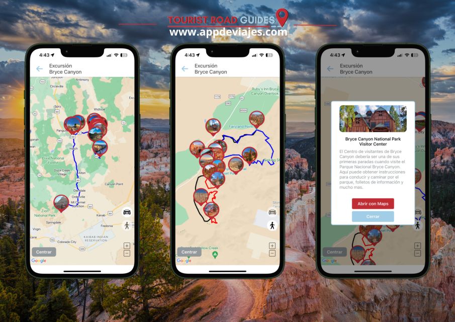 App Self-Guided Road Routes Bryce Canyon - Activity Details