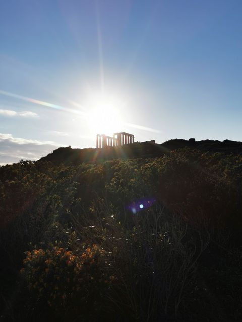 Athens: Sounio Temple of Poseidon Sunset By Athenian Riviera