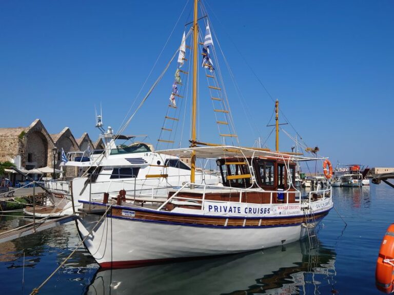 From Chania: Boat Trip to Lazaretta Island With Swim Stop