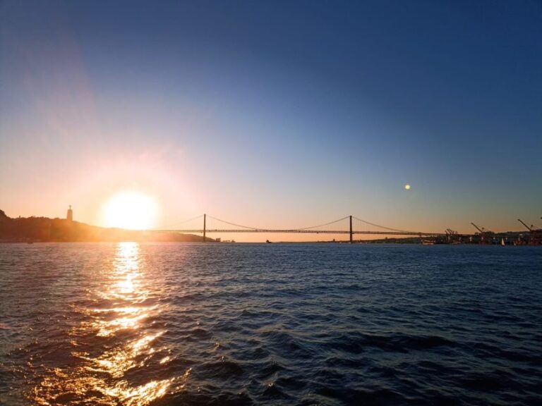 Lisbon: Private Sunset Sailboat Tour With Welcome Drink