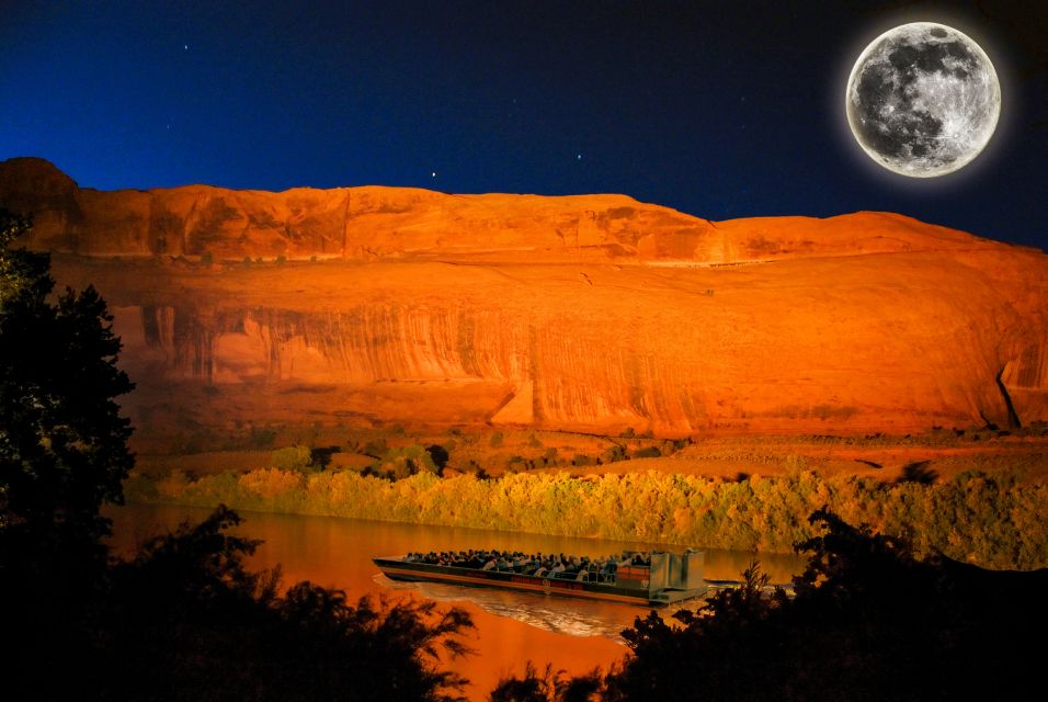 Moab: Colorado River Dinner Cruise With Music and Light Show - Itinerary