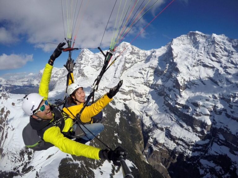 Mürren: Paragliding Over Lauterbrunnen Cliffs and Waterfalls