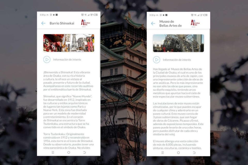 Osaka Self-Guided App With Multi-Language Audio Guide - Activity Details