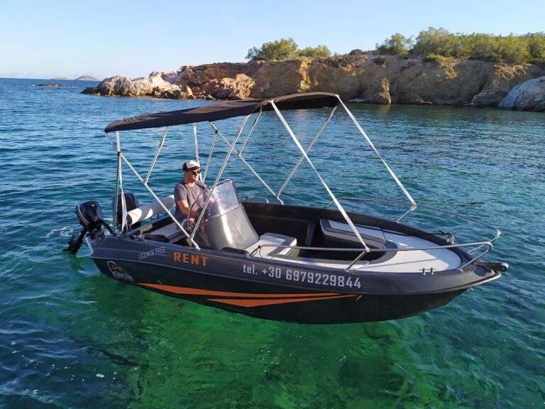 Paros: Full-Day Small Boat Rental With Self-Driving