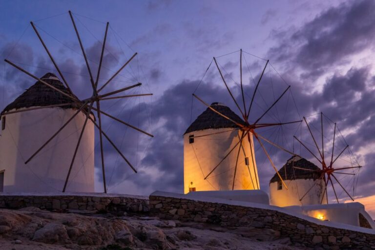 Private Transfer: From Mykonos Airport to Windmills-Mini Van