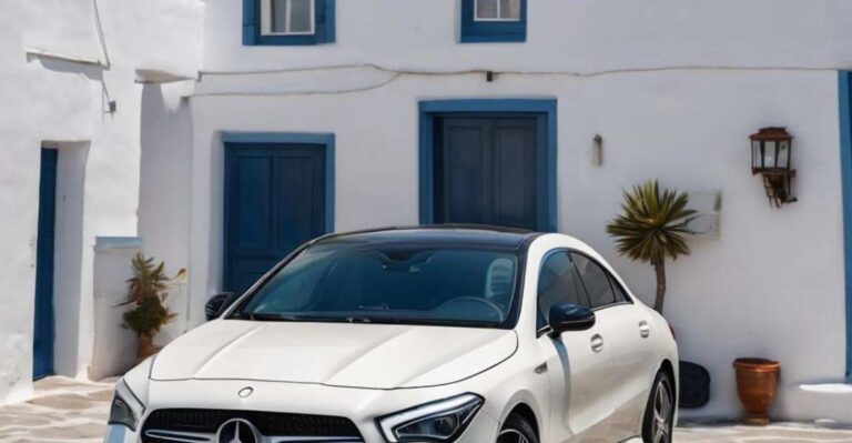 Private Transfer: From Your Villa to Mykonos Old Port-Sedan