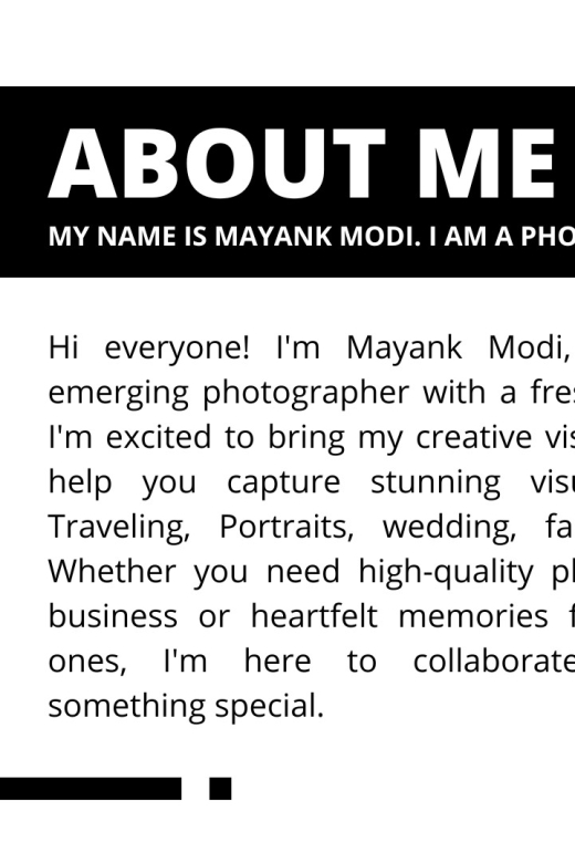 Professional Photoshoot With Mayank Modi - Booking and Cancellation Policy