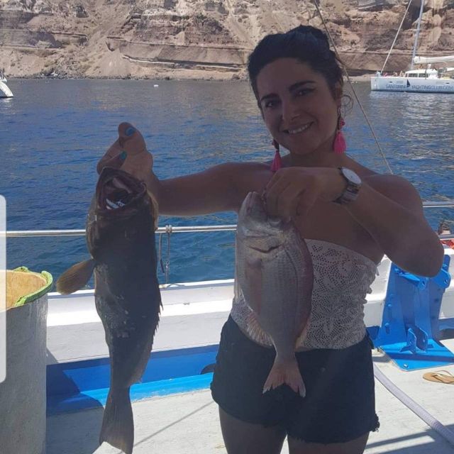 Santorini: Private Morning Deep Sea Fishing Boat Trip