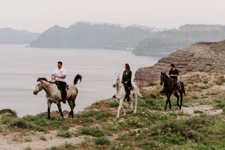 Santorini:Horse Riding Experience at Sunset on the Caldera