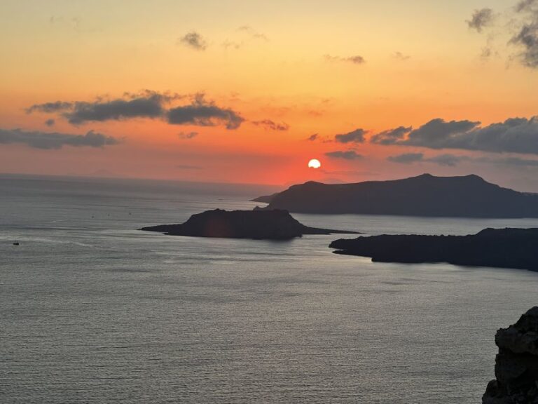 Uncrowded Santorini Sunset PicNic