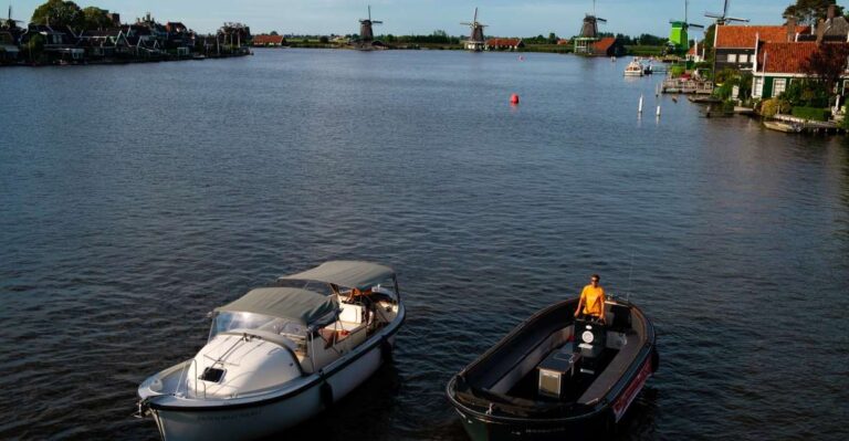 Zaanse Schans Windmills: Private Cruise With Food and Drinks