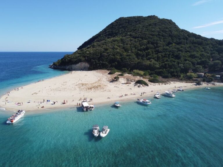 Zakynthos: Guided Boat Cruise to Turtle Island & Keri Caves