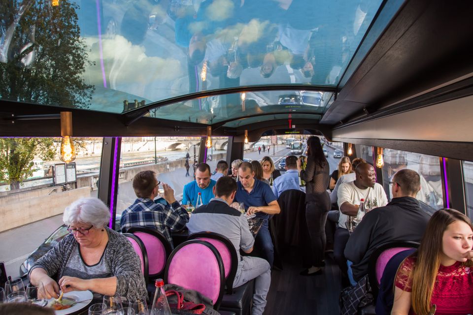 Champs Elysées Bus Toqué Lunch With a Glass of Champagne - Booking Information