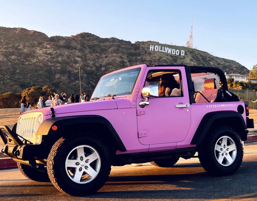 Los Angeles: Private Hollywood Sign Tour by Open Pink Jeep - Tour Highlights and Transport