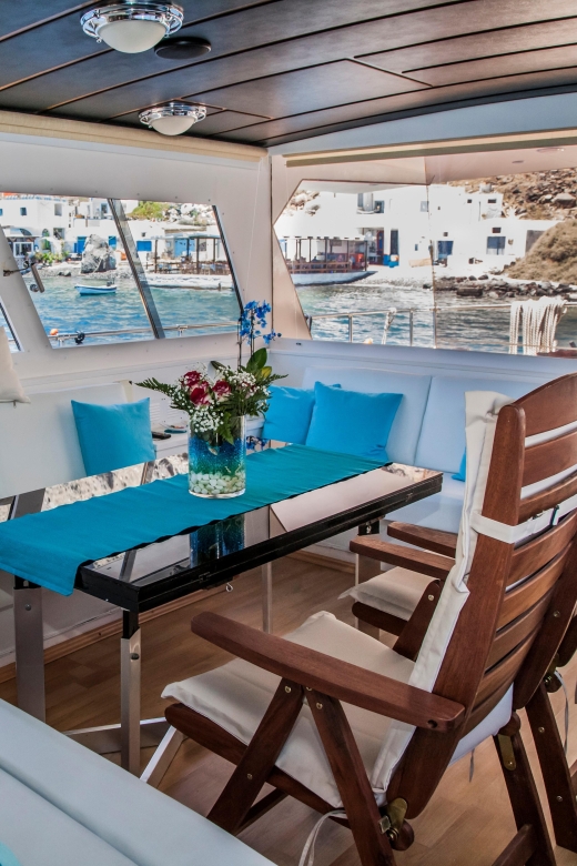 Santorini: Motor Yacht Day Cruise With 5-Course Lunch - Cruise Itinerary