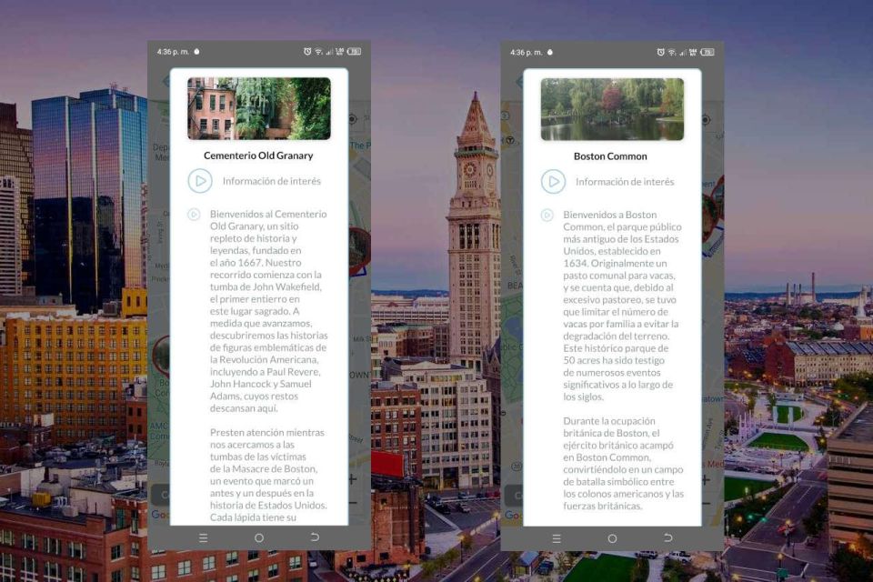 App Self-Guided Tours With Audioguide Boston - Language Options