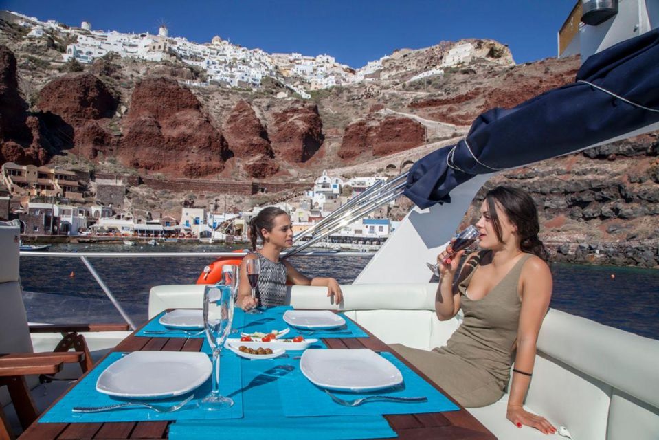 Santorini: Motor Yacht Day Cruise With 5-Course Lunch - Safety Measures