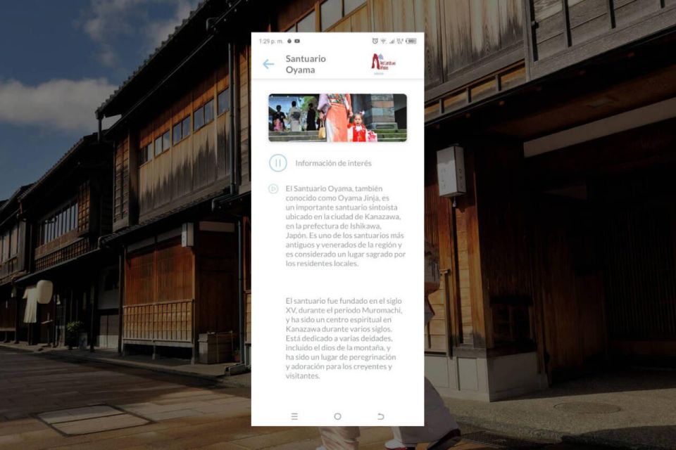 Kanazawa Self-Guided Tour App With Multi-Language Audioguide - Booking and Availability